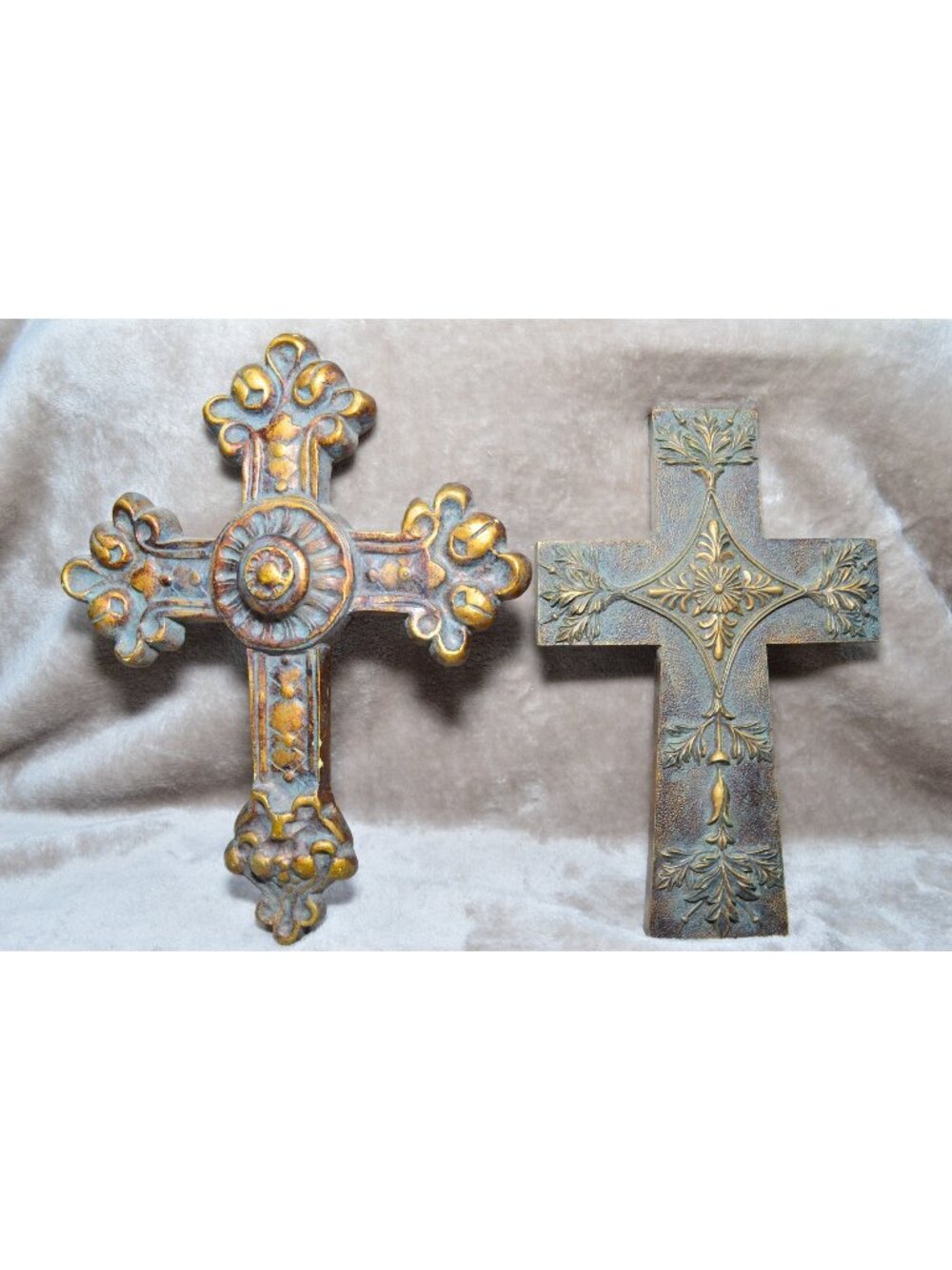 Cross Wall Hangings Decoration Gothic Medieval  Distressed Victorian Ornate